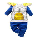 Dragon Ball  Vegeta IV Cosplay Costume Cartoon Infant Jumpsuit Onesie Flannel Halloween Fancy Dress Rompers