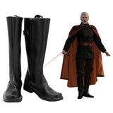 Count Dooku Cosplay Shoes Boots Halloween Costumes Accessory