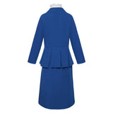 Mary Poppins Cosplay Costume Mary Blue Outfit Kids Children Halloween Carnival Costume