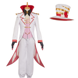 Hazbin Hotel Cosplay Costume Lucifer Morningstar White Outfilt  Adult Male Halloween Carnival Costume