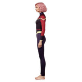 Invincible Cosplay Costume Telia Purple and Red Jumpsuit Adult Female Halloween Carnival Costume