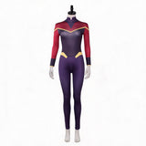 Invincible Cosplay Costume Telia Purple and Red Jumpsuit Adult Female Halloween Carnival Costume