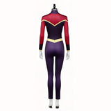 Invincible Cosplay Costume Telia Purple and Red Jumpsuit Adult Female Halloween Carnival Costume