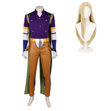 Gyro Zeppeli Cosplay Costume Purple Outfit Adult Male Halloween Carnival Costume