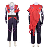 Roco Kingdom: World Cosplay Costume Enzo Red and Purple Outfit Adult Male Halloween Carnival Costume