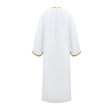 Good Omens Cosplay Costume Aziraphale White Priest Robe Adult Male Halloween Carnival Costume
