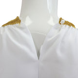 Good Omens Cosplay Costume Aziraphale White Priest Robe Adult Male Halloween Carnival Costume