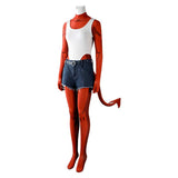 Dispatch Cosplay Costume Malevola Red Jumpsuit Adult Female Halloween Carnival Costume