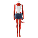 Dispatch Cosplay Costume Malevola Red Jumpsuit Adult Female Halloween Carnival Costume
