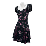 Obsession Cosplay Costume Nikki Black Printed Dress Adult Female Halloween Carnival Costume