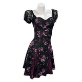 Obsession Cosplay Costume Nikki Black Printed Dress Adult Female Halloween Carnival Costume