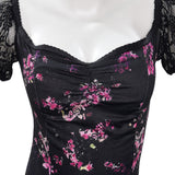 Obsession Cosplay Costume Nikki Black Printed Dress Adult Female Halloween Carnival Costume