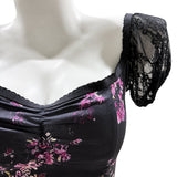 Obsession Cosplay Costume Nikki Black Printed Dress Adult Female Halloween Carnival Costume