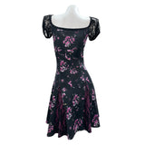 Obsession Cosplay Costume Nikki Black Printed Dress Adult Female Halloween Carnival Costume