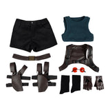 Tomb Raider Cosplay Costume  Lara Croft Classic Blue Adventure Outfit Adult Female Halloween Carnival Costume
