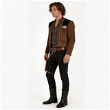 Han Solo Cosplay Costume Brown Coat Outfit Adult Male Halloween Carnival Costume