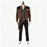 Han Solo Cosplay Costume Brown Coat Outfit Adult Male Halloween Carnival Costume