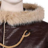 One Piece Cosplay Costume Usopp Winter Brown Outfit Adult Male Halloween Carnival Costume