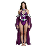 Teen Titans Starfire Purple One Piece Outfit Adult Female Halloween Carnival Costume
