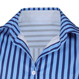 One Piece Cosplay Costume Sanji Blue Shirt and Adult Male Halloween Carnival Costume