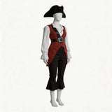 Pirates of the Caribbean Cosplay Costume Elizabeth Swann Brown Outfit Adult Female Halloween Carnival Costume