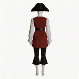 Pirates of the Caribbean Cosplay Costume Elizabeth Swann Brown Outfit Adult Female Halloween Carnival Costume