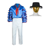 The Mask Cosplay Costume Stanley Blue Outfit Adult Male Halloween Carnival Costume
