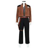 Han Solo Cosplay Costume Brown Coat Outfit Adult Male Halloween Carnival Costume