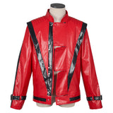 Red Leather Stage Performance Jacket Adult Male Halloween Carnival Costume