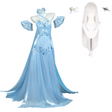 Emilia Cosplay Costume Blue Evening Gown Adult Female Halloween Carnival Costume
