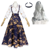 Clair Obscur：Expedition 33 Cosplay Costume Clea Blue Dress Adult Female Halloween Carnival Costume