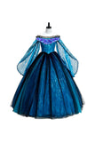 Frankenstein Cosplay Costume Elizabeth Blue Dress Adult Female Halloween Carnival Costume