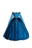 Frankenstein Cosplay Costume Elizabeth Blue Dress Adult Female Halloween Carnival Costume