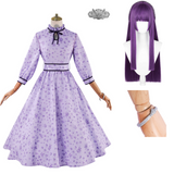 Frieren: Beyond Journey‘s End Cosplay Costume Fern Date Purple Dress Adult Female Halloween Carnival Costume