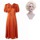 The Bride of Frankenstein Cosplay Costume The Bride Orange Dress Halloween Carnival Costume