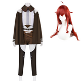 Mushoku Tensei Cosplay Costume Eris Greyrat Brown Outfit With Coat Adult Female Halloween Carnival Costume