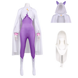 Emilia Cosplay Costume Purple Jumpsuit With Cloak Adult Female Halloween Carnival Costume