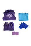 Skeleton King Cosplay Costume Purple Sportswear Adult Male Halloween Carnival Costume