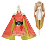 Cosmic Princess Kaguya Cosplay Costume Kaguya Orange Dress Female Halloween Carnival Costume