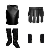 The Odyssey Cosplay Costume Agamemnon Black Armor Set Adult Female Halloween Carnival Costume
