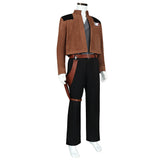 Han Solo Cosplay Costume Brown Coat Outfit Adult Male Halloween Carnival Costume