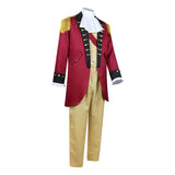 President George Washington Cosplay Costume Red Outfit Adult Male Halloween Carnival Costume