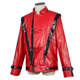 Red Leather Stage Performance Jacket Adult Male Halloween Carnival Costume