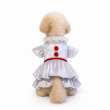 IT Pennywise Pet Dog Outfits Cosplay Costume Halloween Carnival Suit