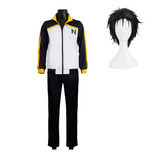 Natsuki Subaru Cosplay Costume Black and White Sportswear Adult Male Halloween Carnival Costume