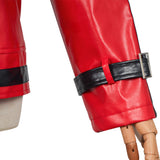 Red Leather Stage Performance Jacket Adult Male Halloween Carnival Costume