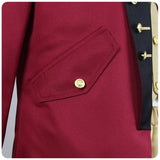 President George Washington Cosplay Costume Red Outfit Adult Male Halloween Carnival Costume