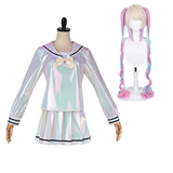 NEEDY GIRL OVERDOSE Cosplay Costume KAngel Silver Dress Adult Female Halloween Carnival Costume
