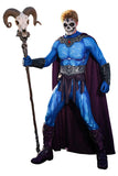 Skeletor Cosplay Costume Blue Jumpsuit Adult Male Halloween Carnival Costume