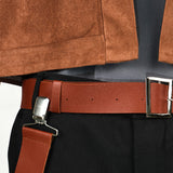 Han Solo Cosplay Costume Brown Coat Outfit Adult Male Halloween Carnival Costume